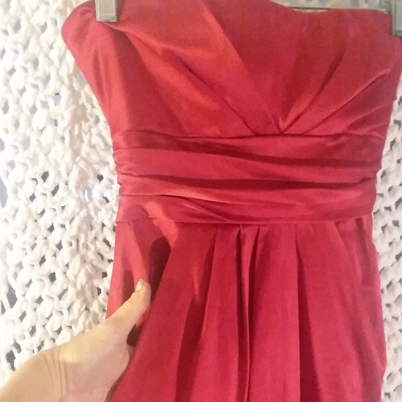 Strapless Red Party Dress - Picture 3 of 3